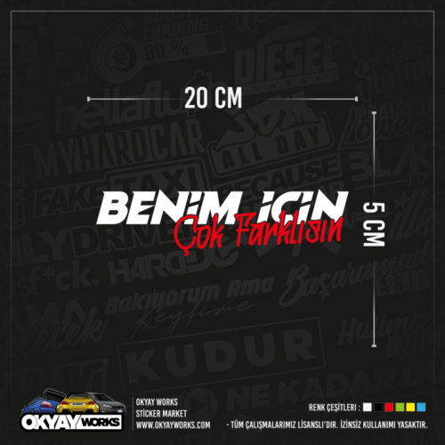 Benim İçin Çok Farklısın Sticker