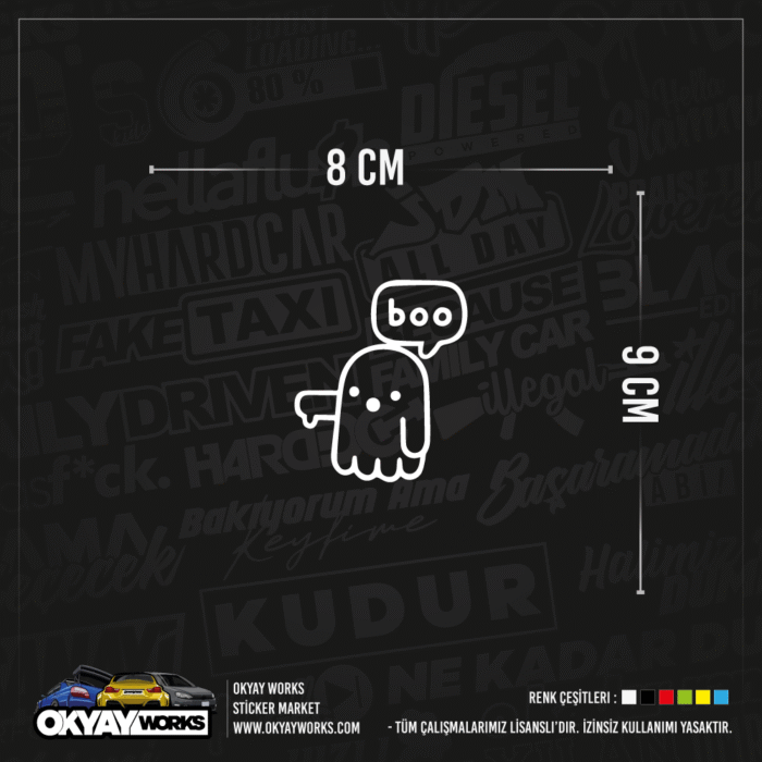 Boo Sticker