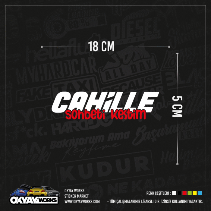 Cahille Sohbeti Kestim Sticker