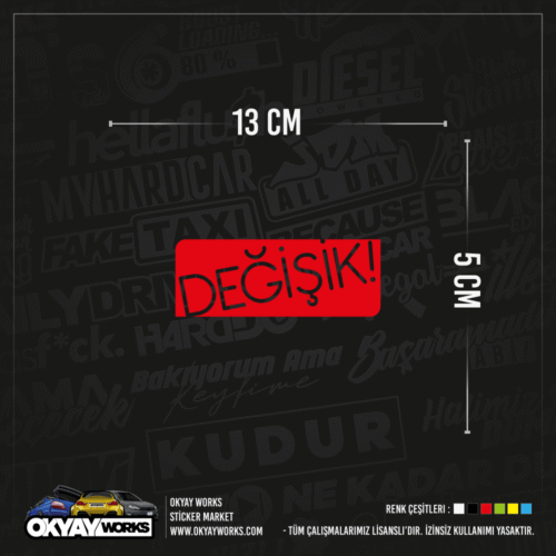 Değişik Sticker