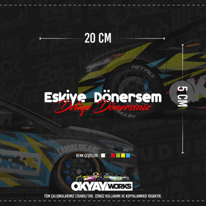 Eskiye Dönersem Deliye Dönersin Sticker