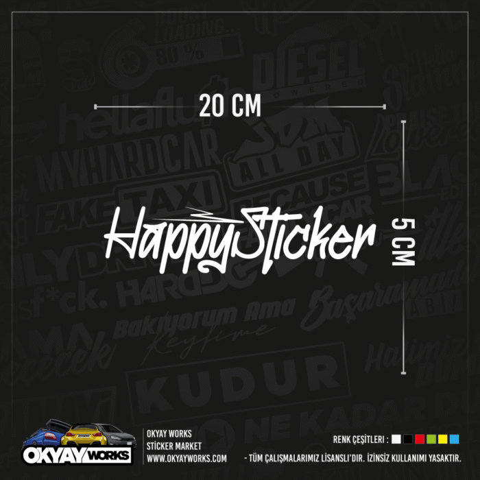 Happy Sticker