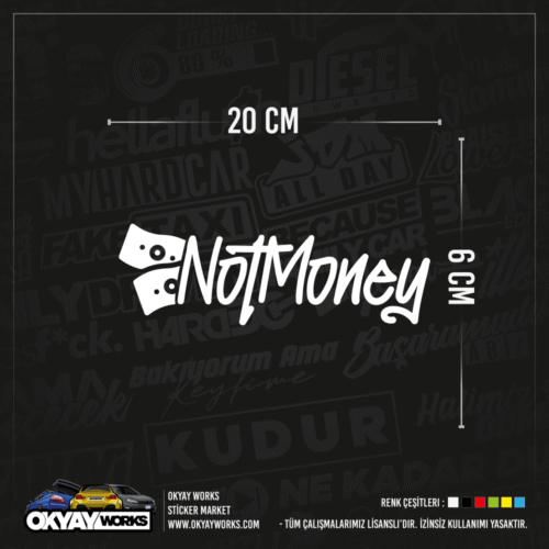 Not Money Sticker