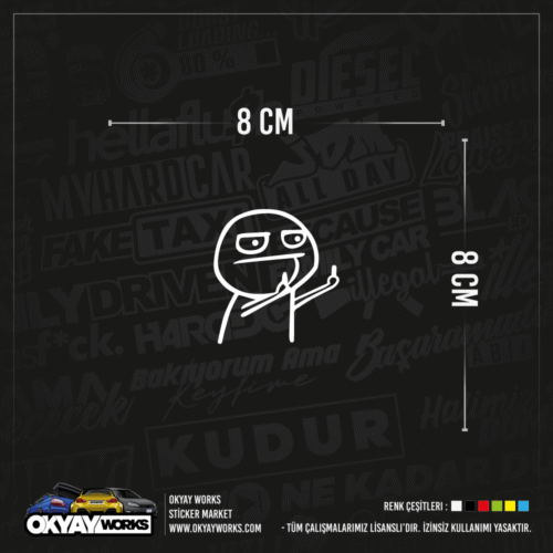 Orta Parmak Sticker