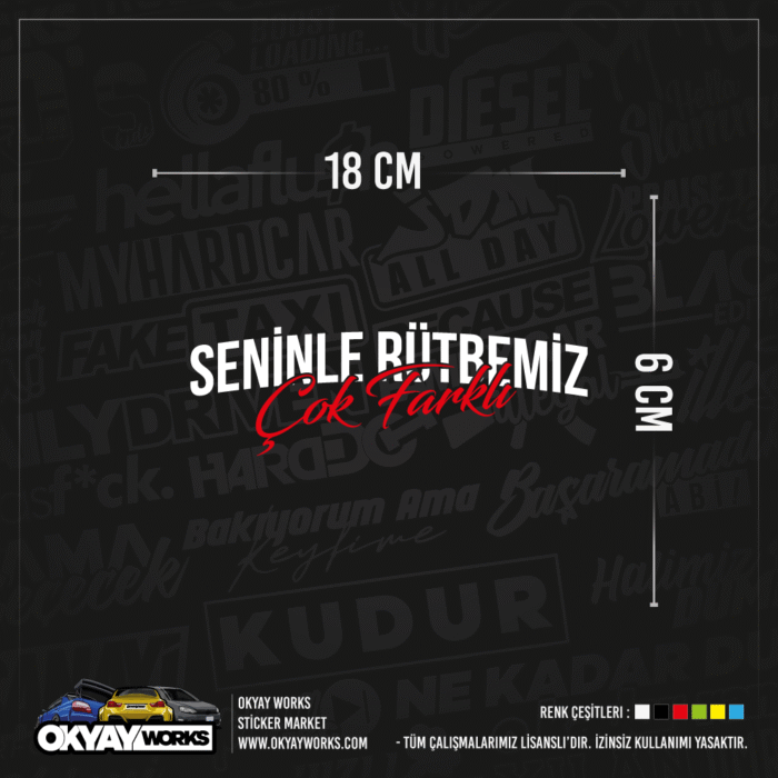 Seninle Rütbemiz Çok Farklı Sticker