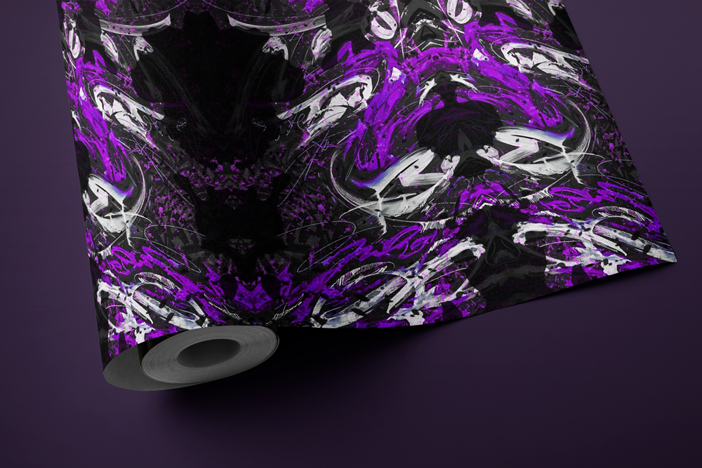 Mor Karışık Kaplama Folyosu