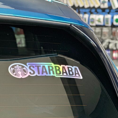 Star Baba Hologram Sticker