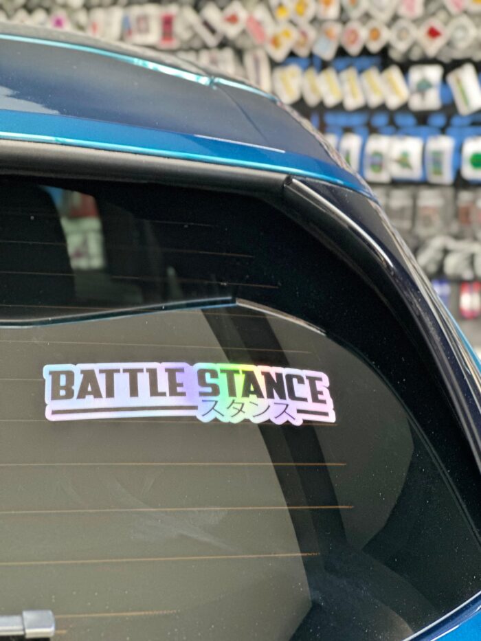 Battle Stance Hologram Sticker