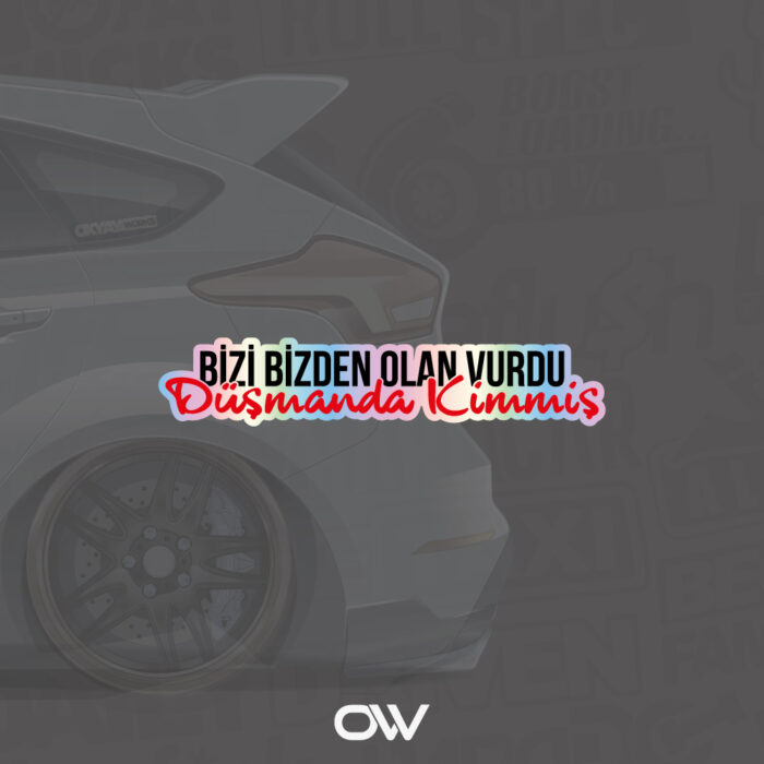 Bizi Bizden Olan Vurdu Hologram Sticker