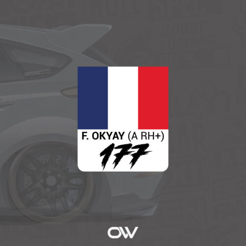 Fransa Bayrak Kişiye Özel Sticker