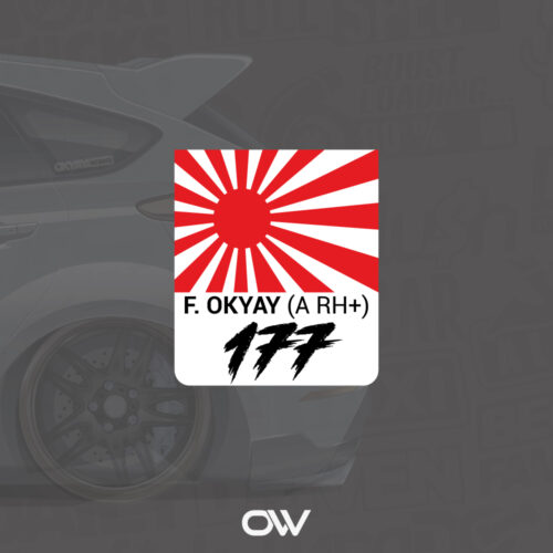 Japonya Bayrak Kişiye Özel Sticker