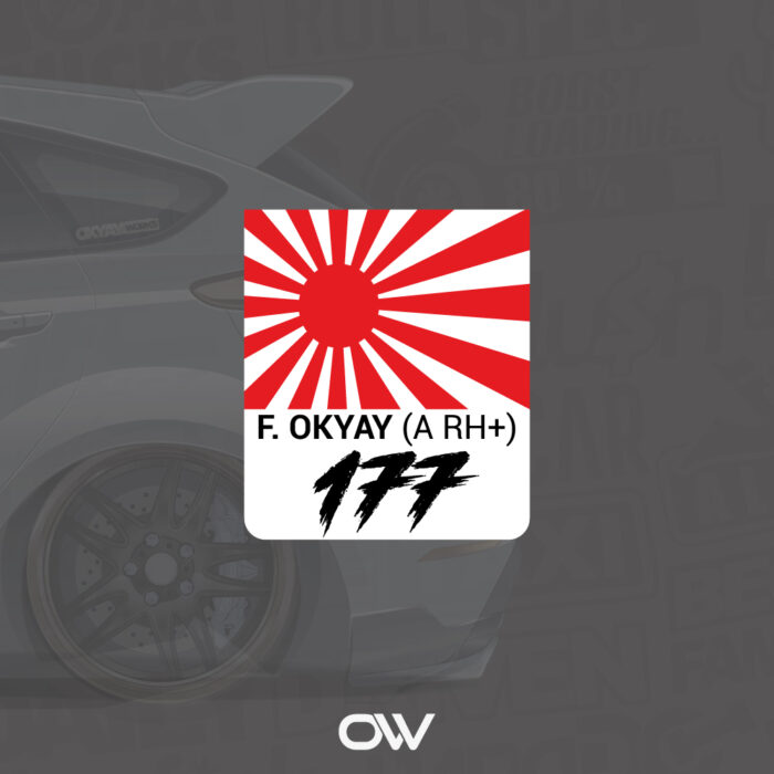 Japonya Bayrak Kişiye Özel Sticker