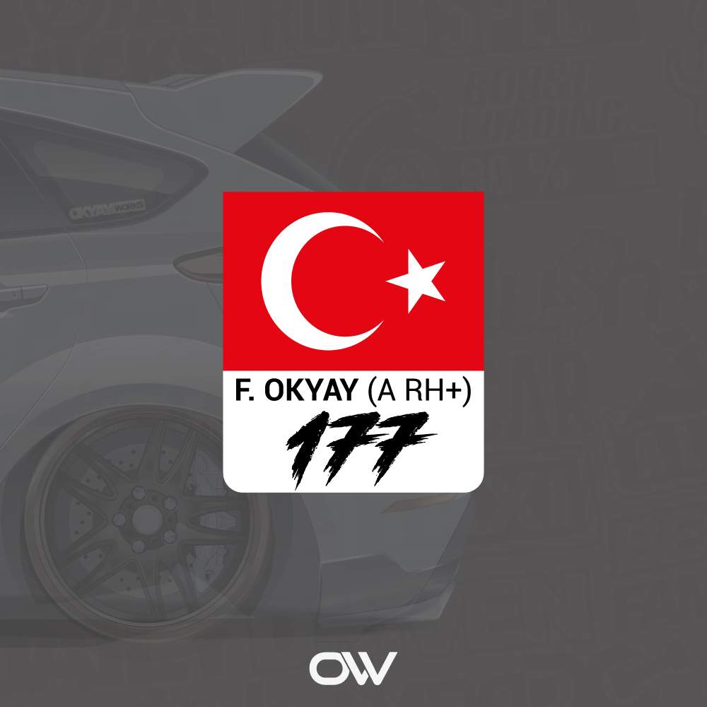 Türkiye Bayrak Kişiye Özel Sticker