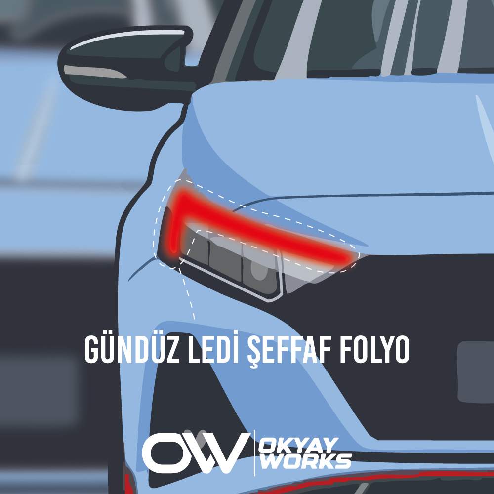 Hyundai İ20N Far Gündüz Ledi Folyo