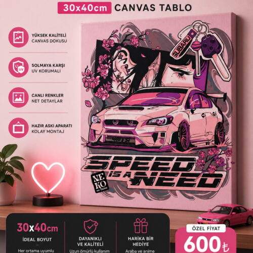 Speed Is A Need Canvas Tablo