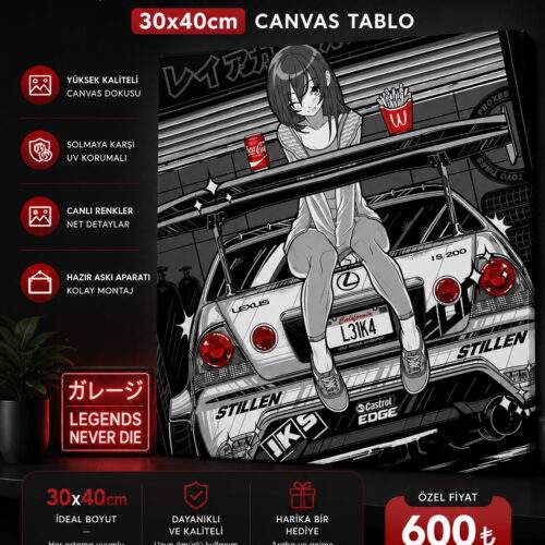 Waifu Garage Canvas Tablo