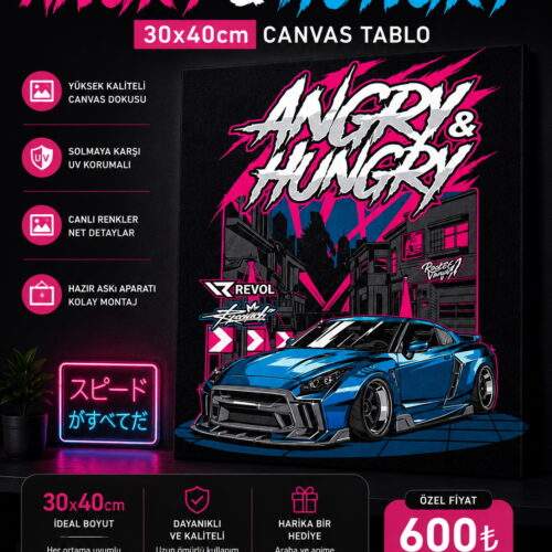 Angry & Hungry Canvas Tablo