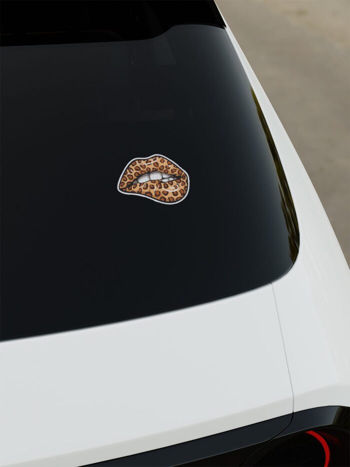 Leopar Dudak Dijital Baskı Sticker