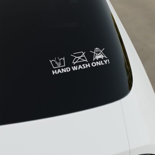 Hand Wash Only Sticker